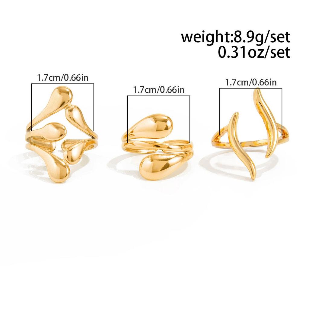 2025 New Vintage Punk Metal Rings Set for Women Aesthetics Jewelry Gift Gold Silver Color Irregular Geometric Knuckle Joint Ring Opening Jewelry