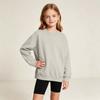 T-shirt a manica lunga unisex per bambini in cotone, colore, morbida, strato interno, maglietta per l'uso quotidiano