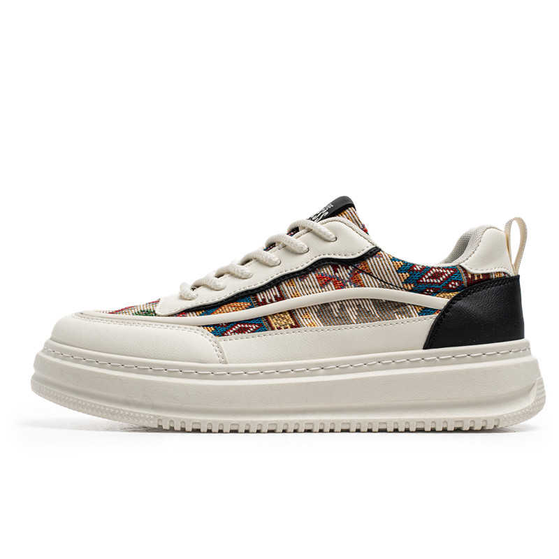 Fashion Round Tip Flatform White Mens Tennis Mary Jane Rainbow Shoes Men Blue Sneakers Men Sports Luxury Brand Outings Krasofka