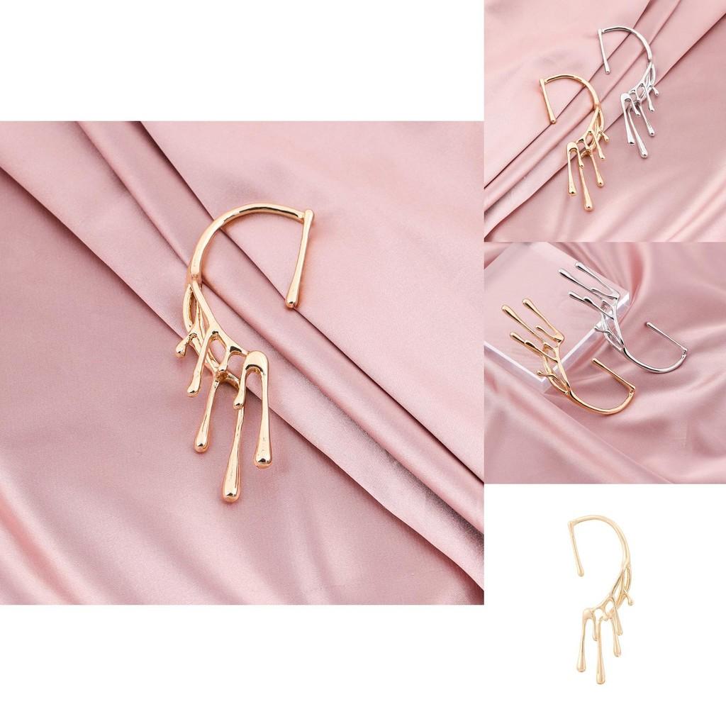 Elegant Geometric Alloy Earrings With Irregular Asymmetrical Design In Gold Silver