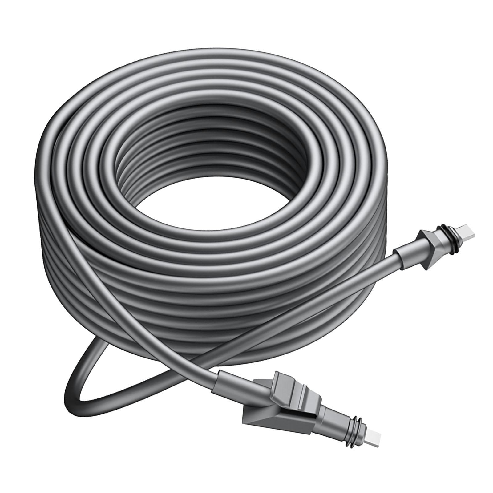 

75FT 23 Meters Satellite Cable Copper Coring Rubber Housing IP68 Satellite Extension Cord for Flat