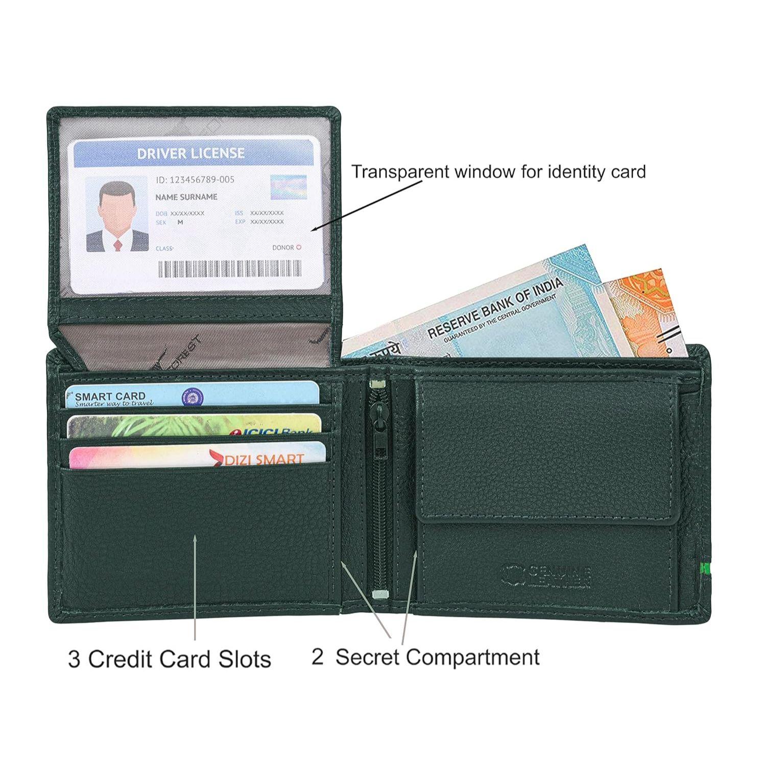 Мужской кожаный кошелек Stag Green Светло-зеленый светло-зеленый/зелёный — фото 4