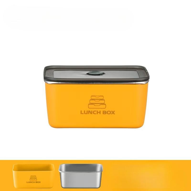 304 Stainless Steel Food Storage Container with Clip on Lid - Microwave and Dishwasher Safe Leak Proof Lunch Box