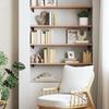 Wandregal Hellbraun 100 x 30 x 2 cm Massivholz Eiche Behandelt