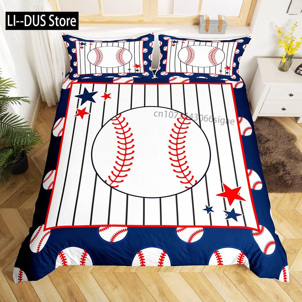 Cool Basketball Bedding Set Neon Gradient Duvet Cover for Kids Teen Boys Girls Comforter Cover Decor Room Quilt Cover 3pcs