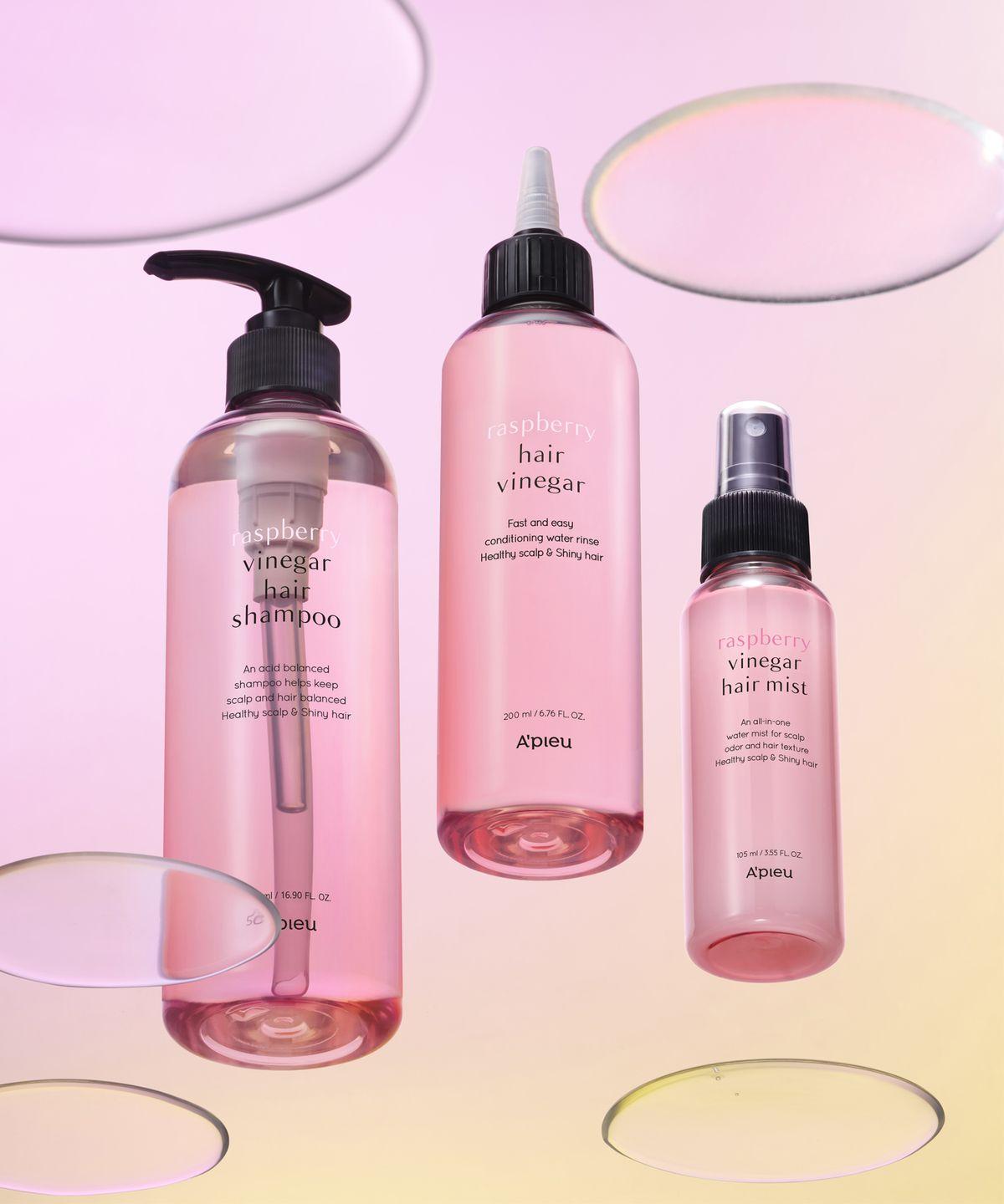 [SET] Raspberry Hair Care (Shampoo + Hair Vinegar + Hair Mist)