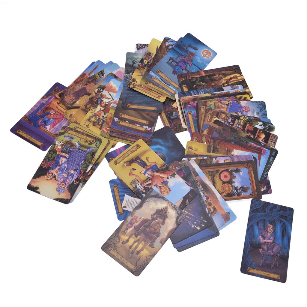 78 cartes de tarot du pays des merveilles, outil de divination, papier couché, jeu de société anglais pour débutants