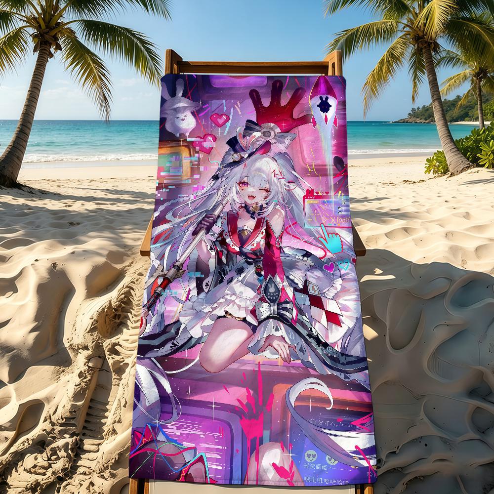 Honkai Star Rail Sparxie Handtuch Für Camping im Freien Strandhandtuch Super Saugfähig Schnelltrocknend Sommerhandtuch