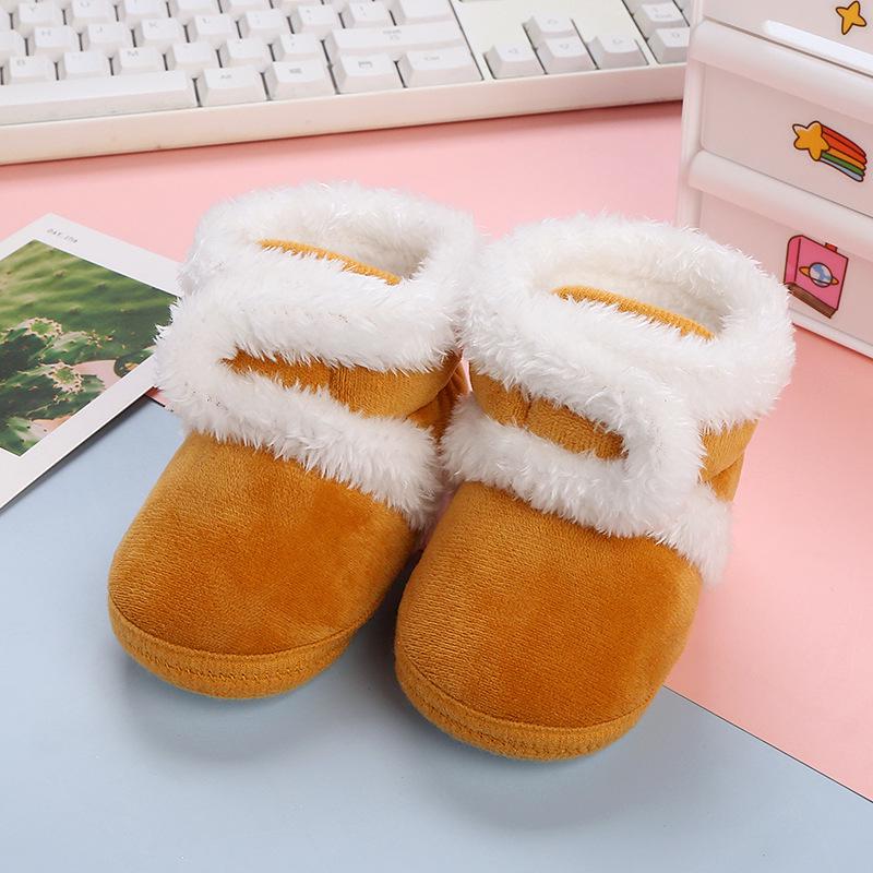 Handmade Soft Sole Winter Shoes for Infants & Toddlers - Non-Slip Velvet Cotton Socks