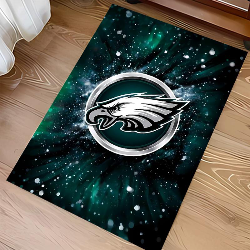 1pc Philadelphia Eagles LOGO Print Area Rug - Soft,Washable Non-Slip Indoor Mat for Office Chairs,Living Room,Home Office Decorative Rug