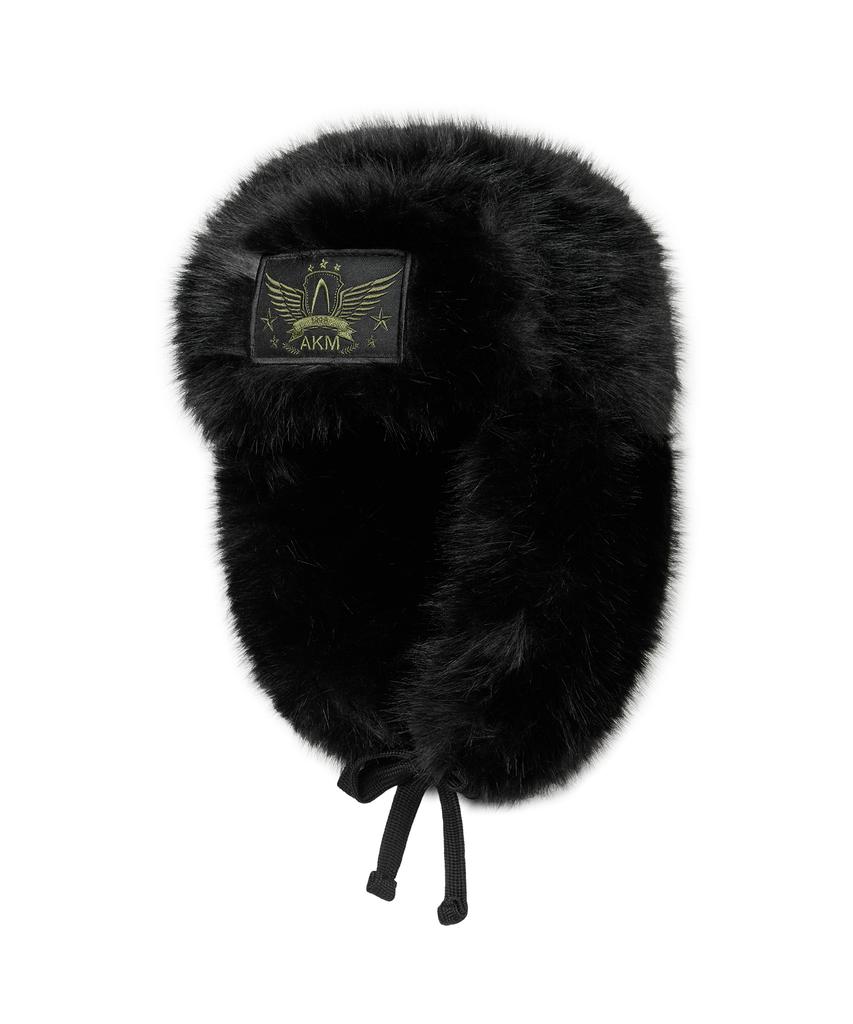 AAKAM Akm Patch Fur Trapper Hat (Black)