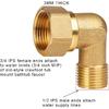 Old Clawfoot Bath Tub Mount Faucet Brass Installation Kit Elbows Adapter Connector Mount Set To Water Line, 3/4 IPS Female To 1/2 IPS Male, 2 Pack