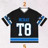 2026 New Tate Mcrae T8 Football Jersey Women's Y2k Fashion Casual Sweatshirt Concert Comfortable And Versatile Hot Girl Top