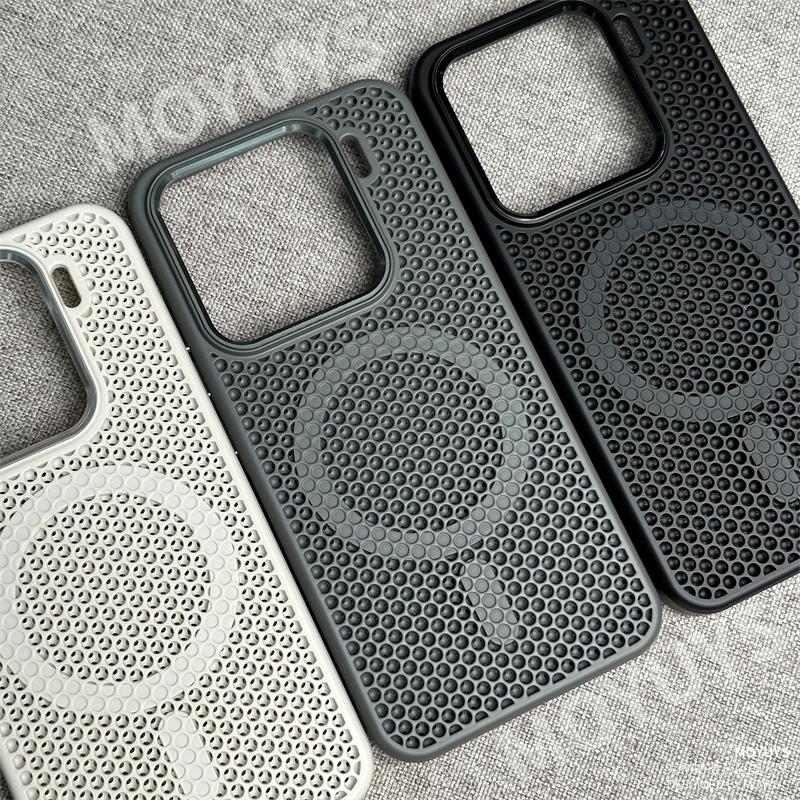 Cooling Magnetic Case for OnePlus 15 Case MagSafe Honeycomb Mesh Protective Cover for One Plus 15 5G OnePlus15 Shockproof Bumper