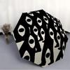 1pc Eyes Silhouettes Automatic Open/Close Umbrella Compact Folding Umbrella, All-Season Portable Umbrella for Women/Men F1124010