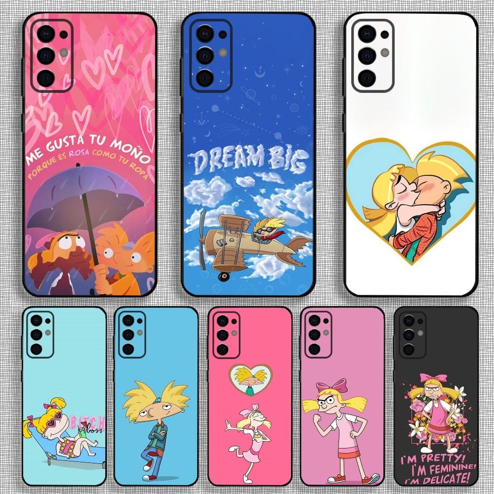 Cartoon Hey Arnold F-Fondos Phone Case For Samsung S24,S21,S22,S23,S30,Ultra,S20,Plus,Fe,Lite,Note,10,9,5G Black Soft Cover