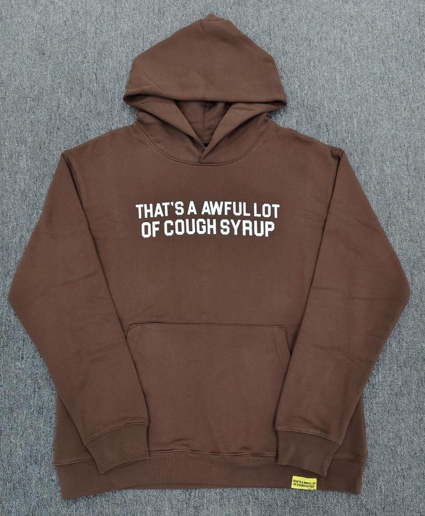 "That's an Awful Lot of Cough Syrup" Anime Print Hoodie for Men - Trendy Brand Original Label.