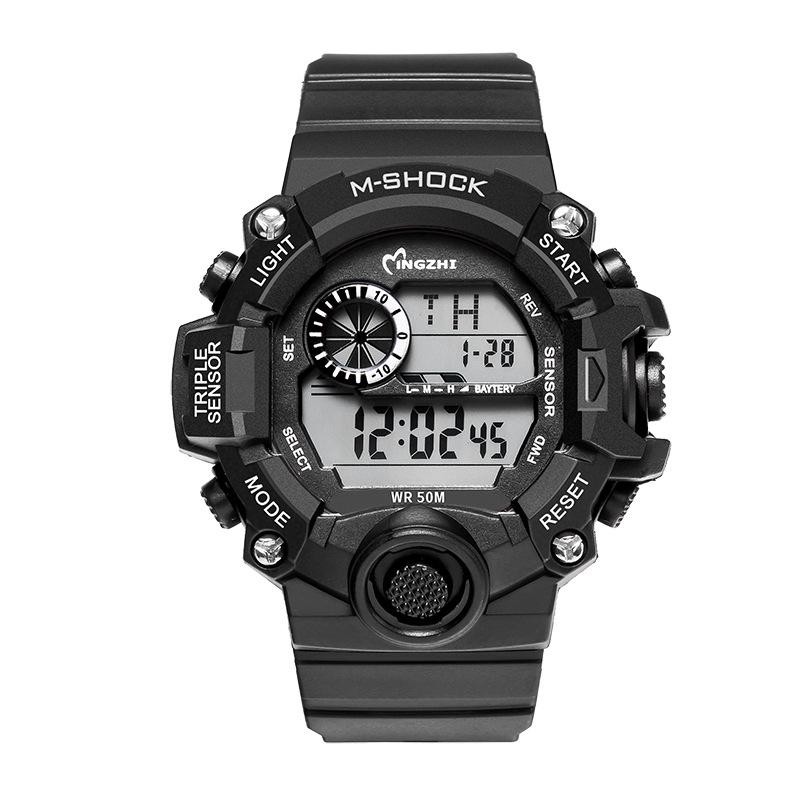 Men's Waterproof Dual Display Sports Watch with Shockproof Multifunctional Quartz