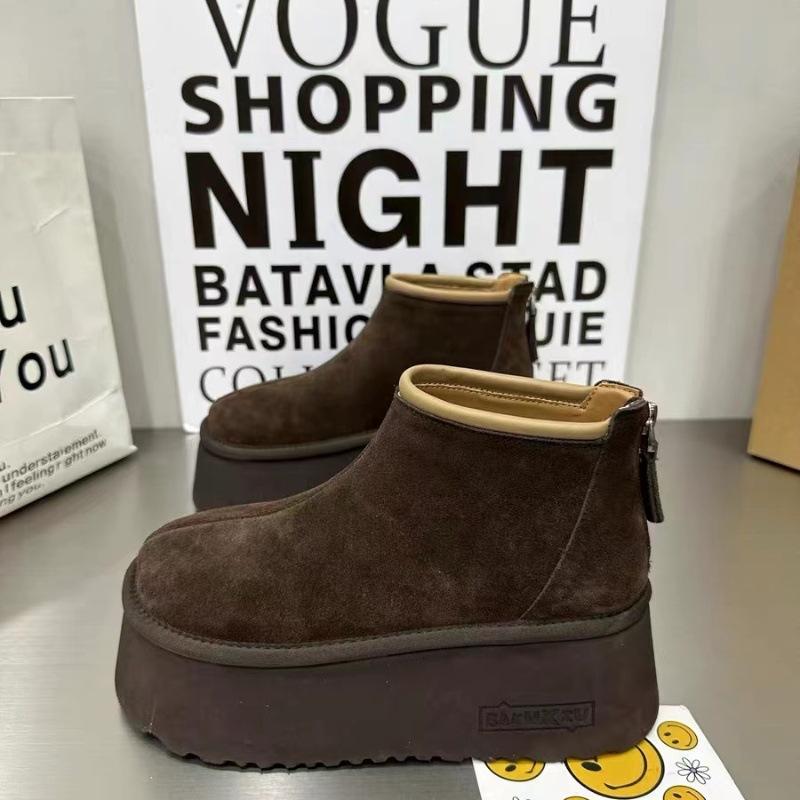 

Модные женские зимние ботинки с леопардовым принтом, осень-зима 2024 года, новые теплые зимние ботинки с толстой подошвой и круглой головкой, универсальные, с застежкой-молнией сзади 37