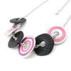 NOA [J2218] - Designer Necklace 'Amandine' Black Pink