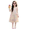 Girls' Stylish Sleeveless Princess Dress with Mesh Bow for Summer 2026
