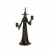 Elegant Witch Candle Holder - Unique Black Halloween Decor Indoor, Table Centerpiece, Window Display