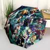 Genshin Impact characters Print Automatic Umbrella, 8 Rib Iron Frame, Plastic Handle, Suitable for Outdoor Travel &Daily , Ideal Gift