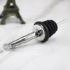 Stainless Steel Wine Pourer with Black Cap Barware