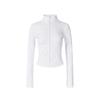 Women's Spring Yoga Jacket - Windproof Stand Collar, Slim Fit Zipper Cardigan for Running and Cycling.