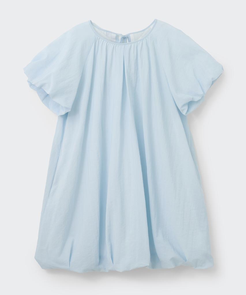 Koseumoseu Volume Mini Dress (Washed Sky)