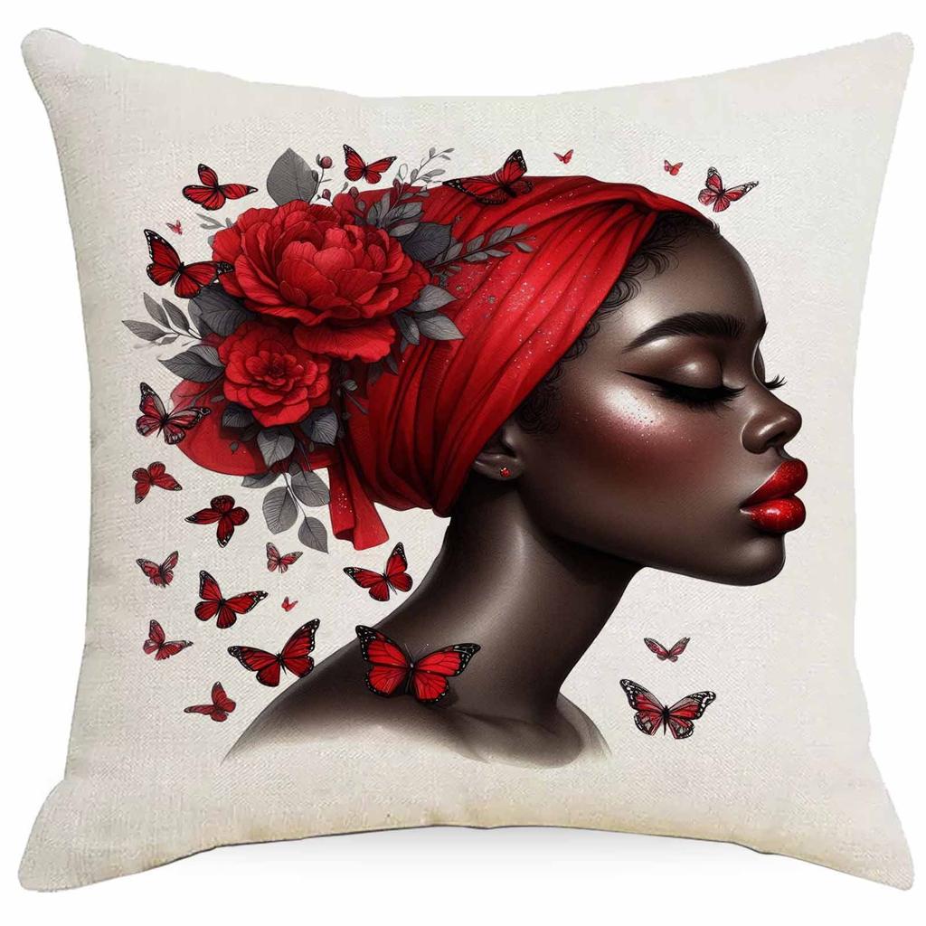 New Colorful Black Girl Pillowcase Home Cushion Pillowcase Sofa Decoration