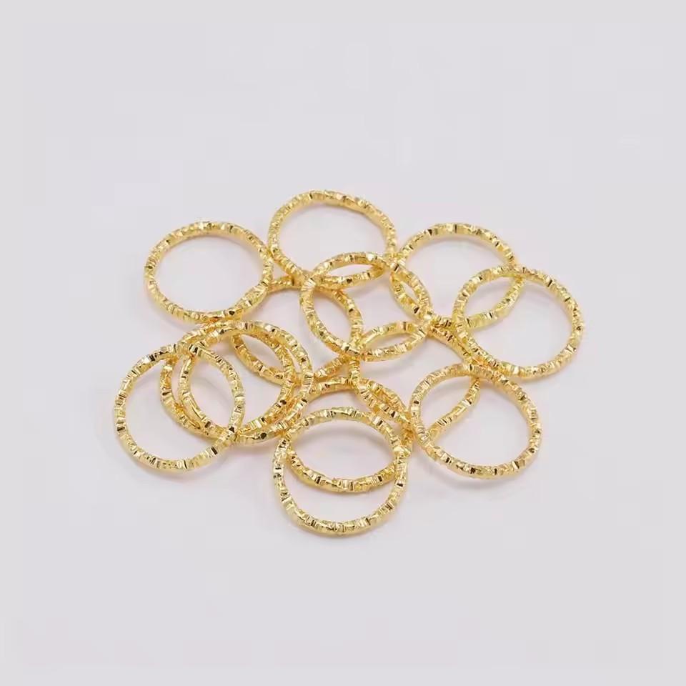 48Pcs/Lot 8-20mm Round Jump Rings Twisted Open Split Rings jump rings Connector For Jewelry Makings Findings Supplies DIY