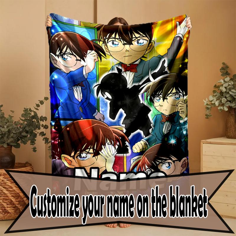 Custom Name Personalized Anime Print Blanket, Home Decor, Bedroom, Sofa, Camping, Couch, Gifts for Birthday Christmas
