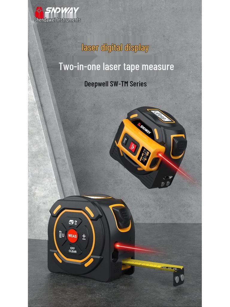 SNDWAY Laser Rangefinder: High-Precision 40m/60m Electronic Tape Measure and Ruler