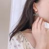 S925 Silver Needle Avocado Green Daisy Earrings: Drip Oil Flower Studs & Dangle Ear Clips