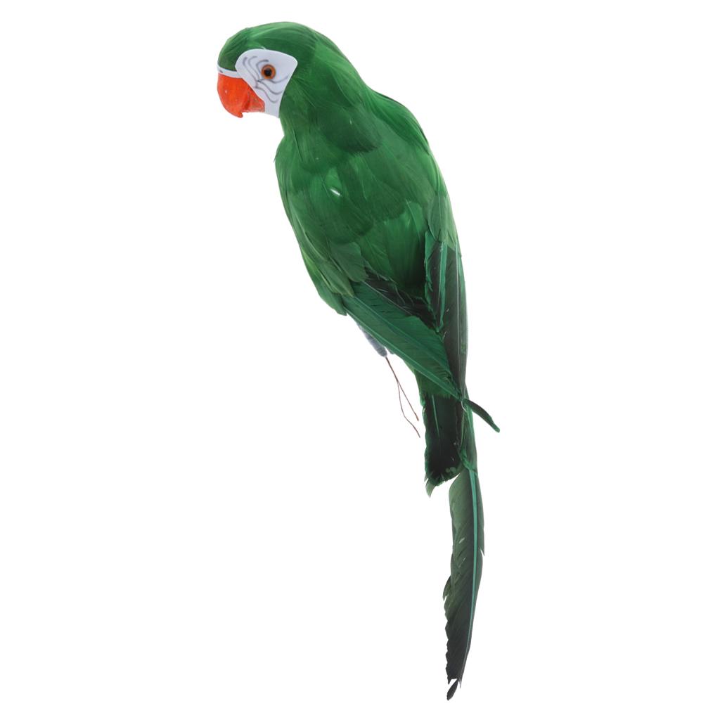 1 Piece Artificial Feathered Birds  Large 45CM Artificial Parrot Bird Parrot Figure for Outdoor Garden Decoration