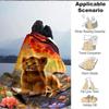 1pc Lion, Fantasy Landscape Blanket Lightweight Flannel Blanket Throw Blanket For Sofa, Bed, Travel, Camping, Livingroom, Couch, Chair, And Bed yy2509