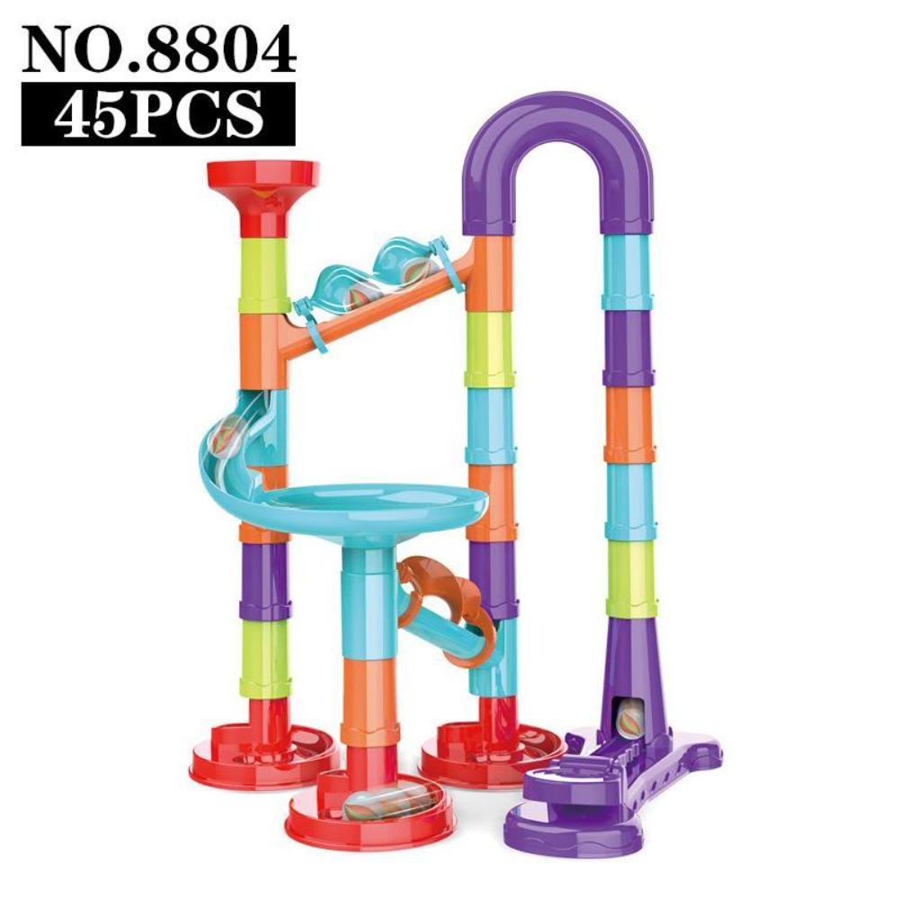 

DIY Construction Marble Run Race Track Building Blocks Kids 3D Maze Ball Roll Toys Children Christmas Gift 45/93/113/142pcs Set