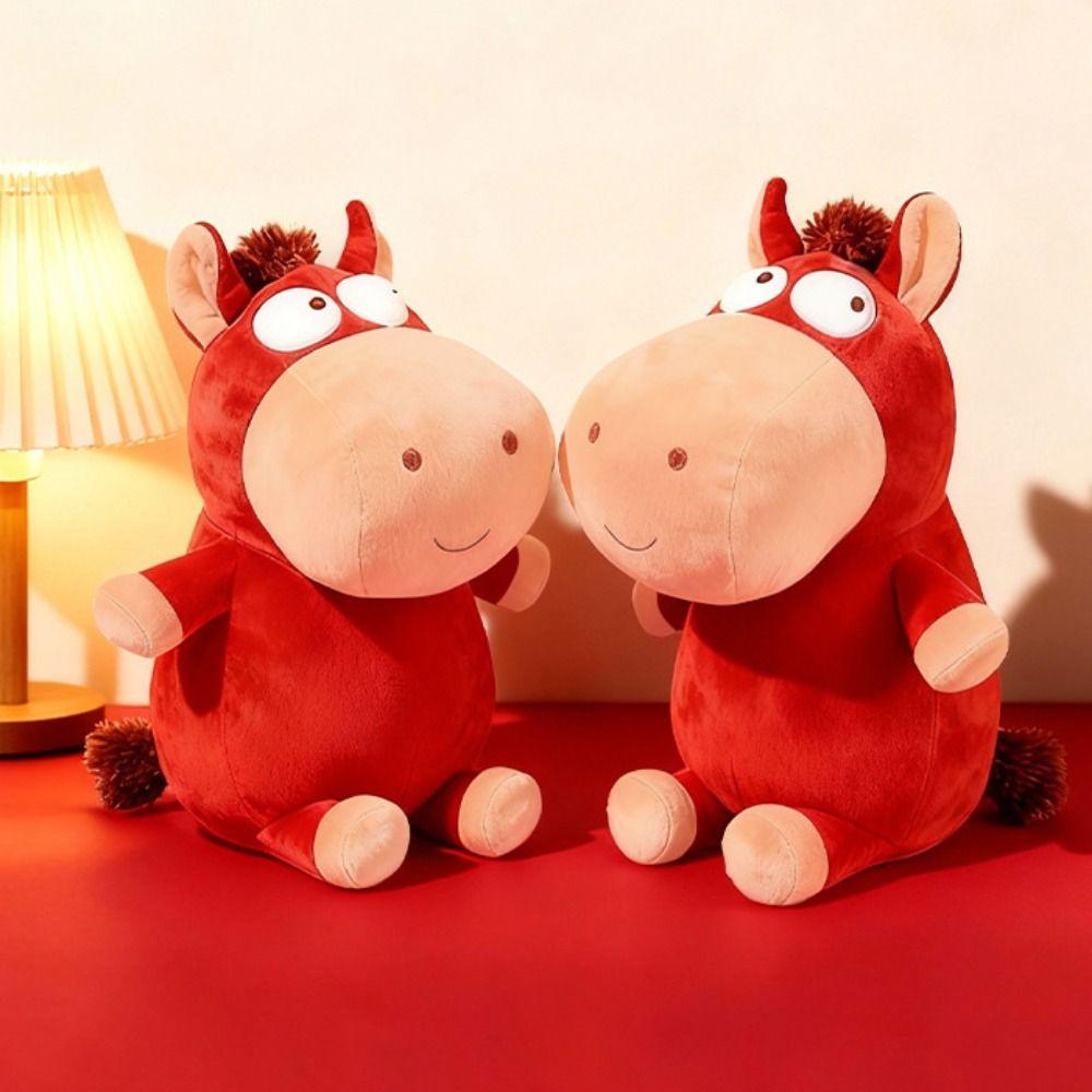 Adorable 2 in 1 Deformable Horse U-shaped Pillow Soft Foam Particle Office Nap Pillow Skin-friendly Cartoon Sleep Pillow Travel