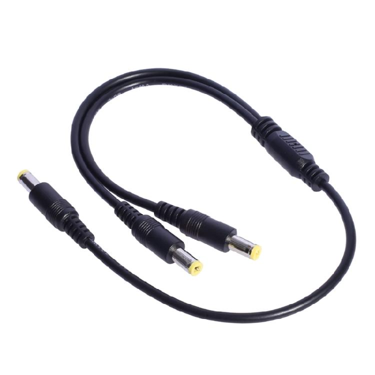 2 Way Power Distribution Cable, 5.5x2.5mm  Adapter Power Splitter Cable for LED Lighting and Surveillances Gear