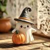 Halloween Resin Figurine Cute Ghost and Pumpkin Ornament Spooky Atmosphere Home Decor Gift Craft Desktop Tabletop Decoration