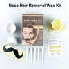 Nose Hair Removal Wax Kit Wax Beans Applicators Sticks Mustache Stickers Measuring Cup Paper Cups for Removing Nose