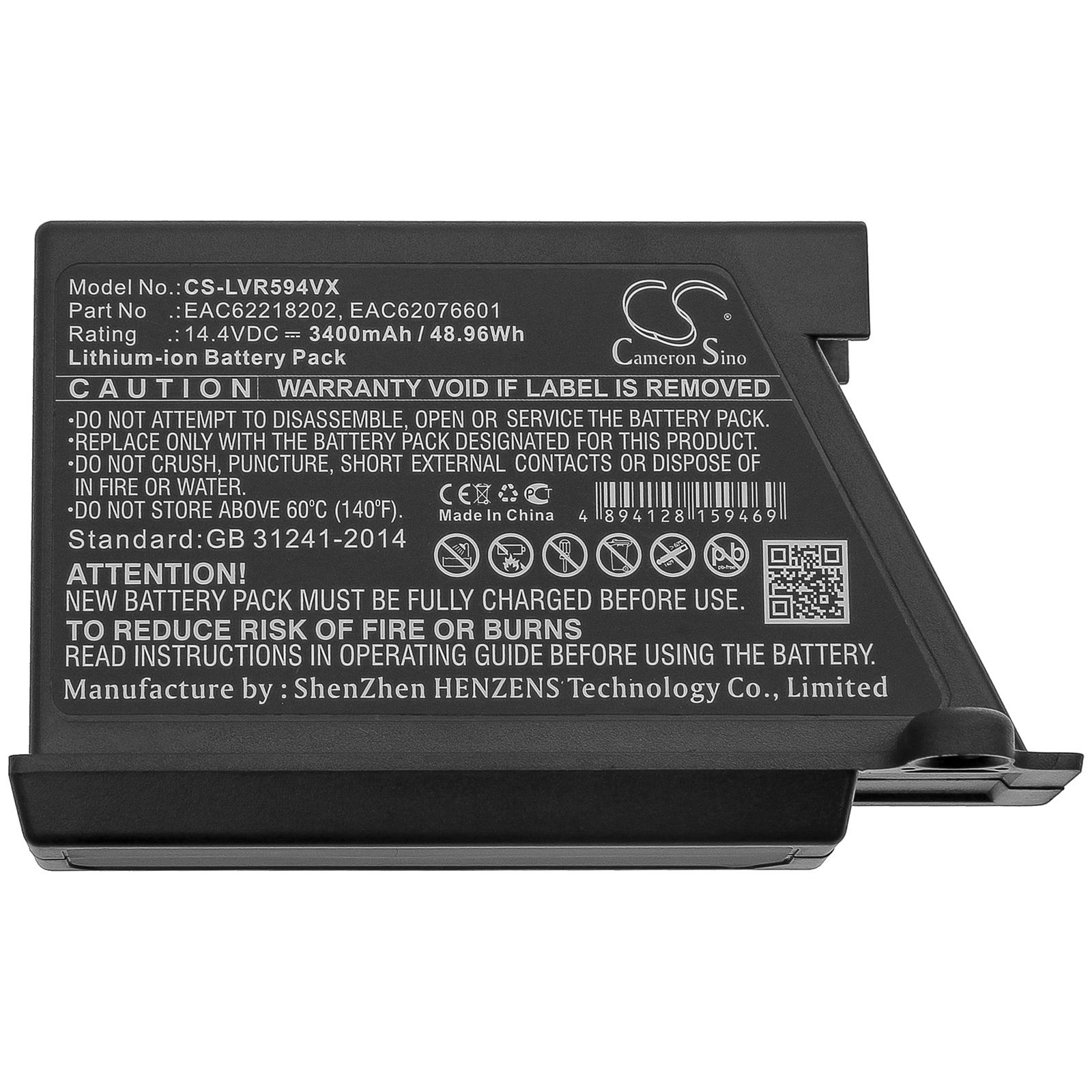 

Cameron Sino 3400mAh Vacuum Battery for LG HomBot VCARPETX,VHOMBOT1,VHOMBOT3,VPARQUET,VR1010GR,VR1012BS,VR1012W,VR1013RG,VR1013WS,VR591