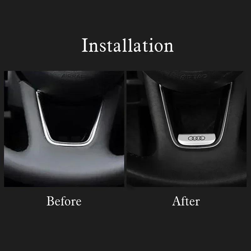 Car 2025 Hot Hot A8 For a6 Car Steering Wheel Logo Emblem Sticker Decals For a6 A1 A3 A4 A5 A6 A7 A8 Q3 Q5 Q7 RS3 RS4 RS5 RS6a
