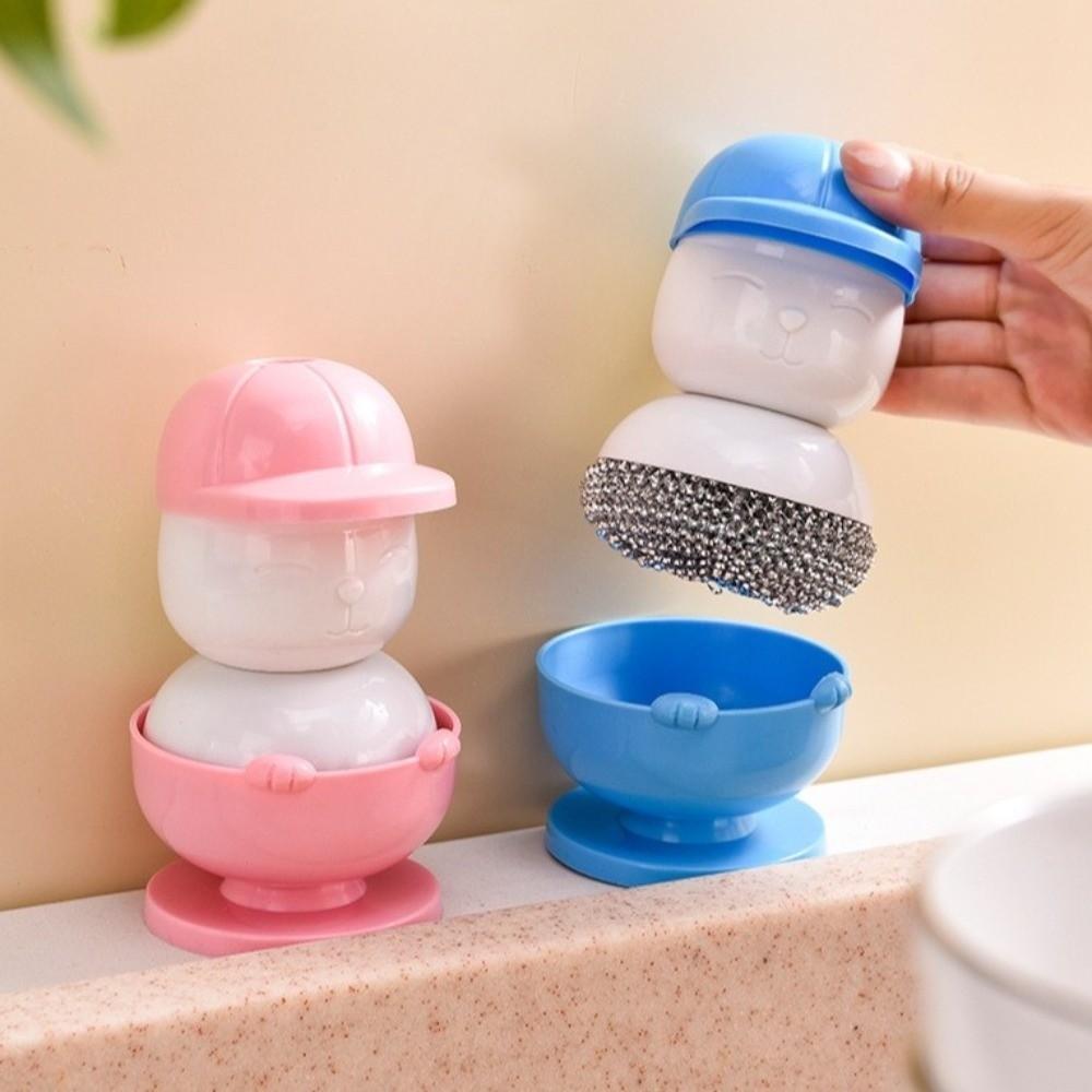 Removable Cleaning Ball Brush Cartoon Automatic Washing Brush Kitchen Cleaning Brush  Dish Washing