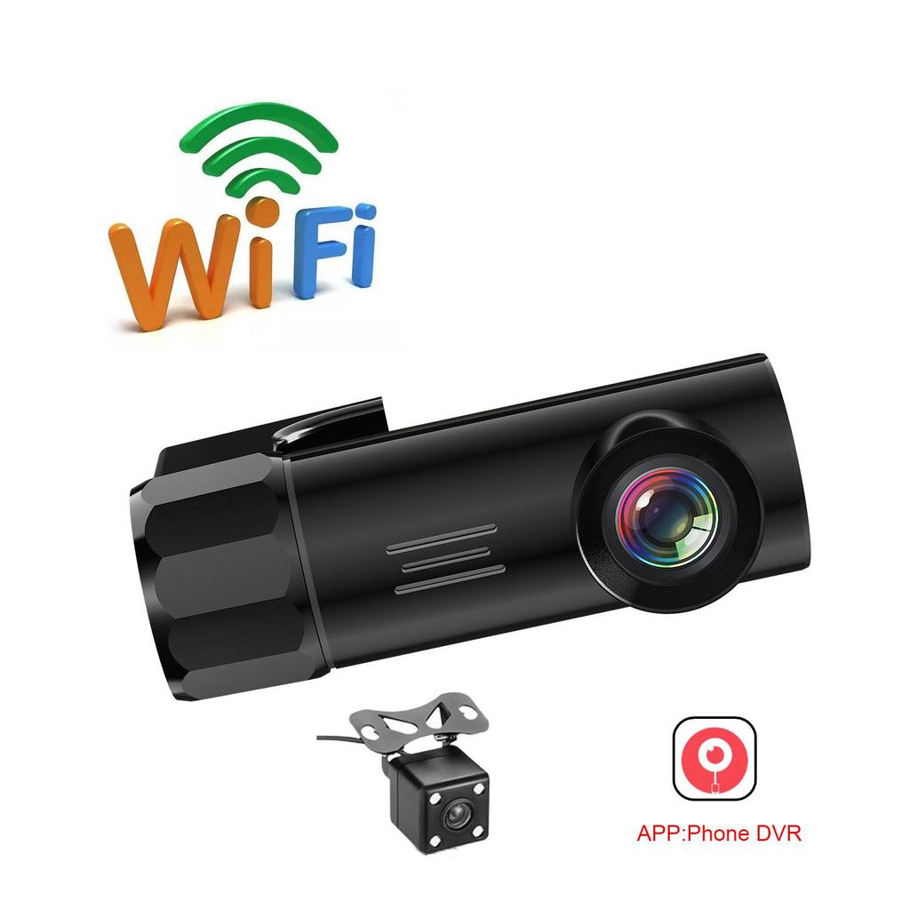 WiFi 1080P HD Dash Cam with Night Vision & Mobile Phone Connectivity