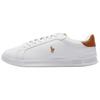 Polo Leather Lace-Up Round Toe Low-Top Fashion Sneakers Men Sneakers White 809877598001