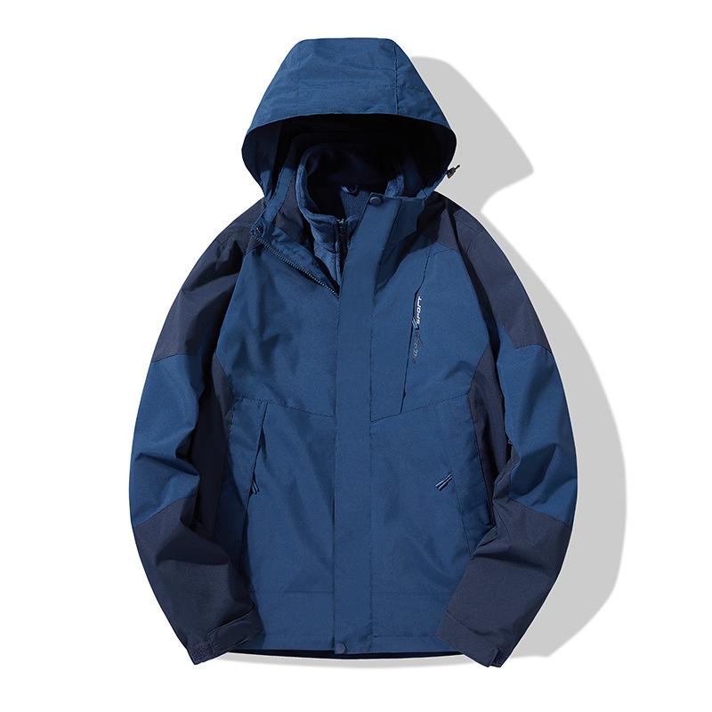 Jacket Three-in-one Hole Silver Fox Velvet Liner Underarm Breathable Holes Outdoor Mountaineering Clothing Men's Windproof Jacket Jacket Women