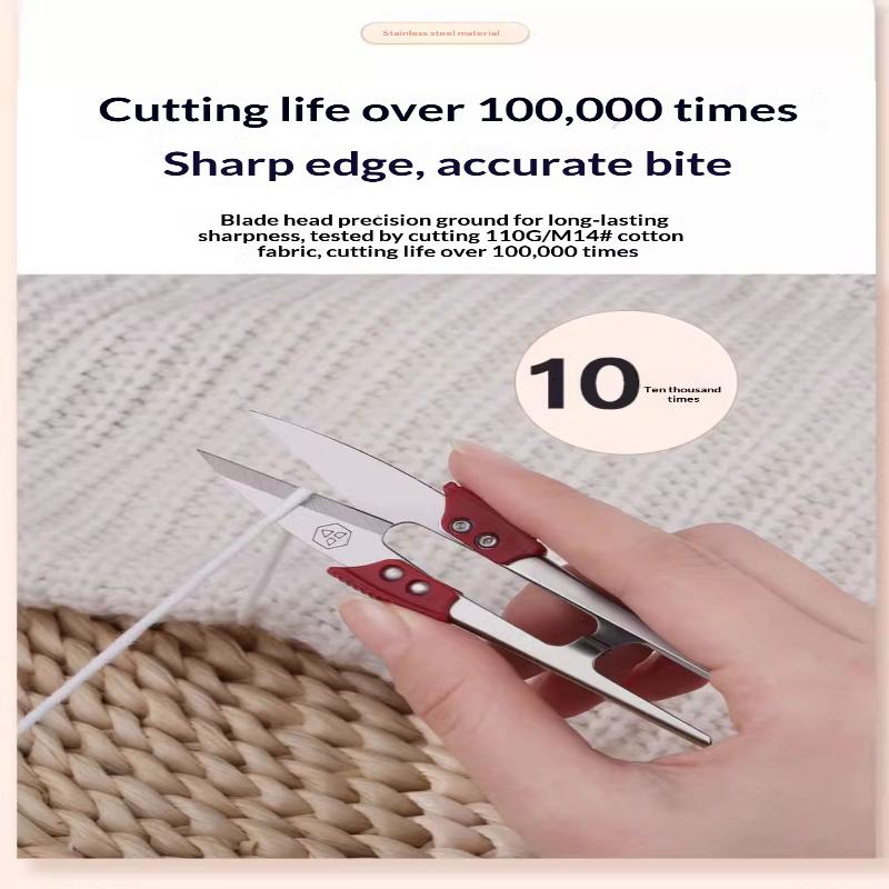 3/6Pcs U Thread Scissors Stainless Steel Yarn Shears Cutting Sewing Scissors Cross Stitch Scissors Embroidery Shears Clippers