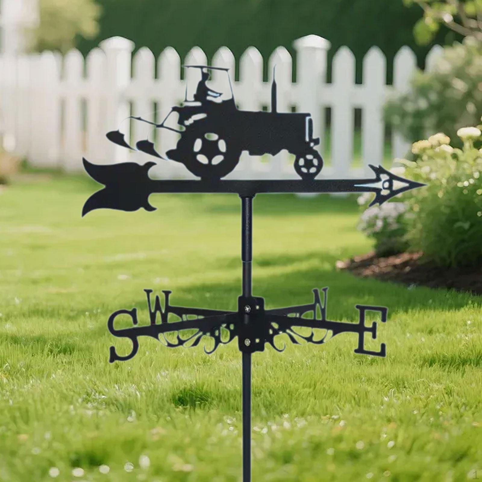 Металлическая флюгер-трактор, указатель направления ветра, крепление на крышу для улицы, сада